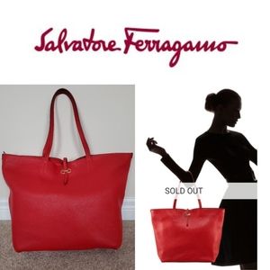 Salvatore Ferragamo Gina Tote red